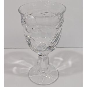 Noritake Gourmet Clear Water Goblet 6 5/8" Swirl Glass Thick‎ Stem Discontinued